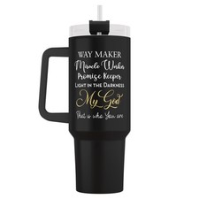 40oz Christian Tumbler with Handle, Straw  Leak-Proof Lid   Insulated Sta