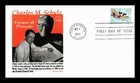 US COVER CHARLIE BROWN CHRISTMAS BY CHARLES M SCHULZ FDC PANDA THERMOGRAPHED