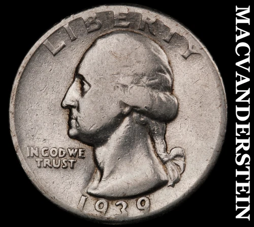 1939 Washington Quarter- Silver- Scarce Better Date No Reserve #J2496