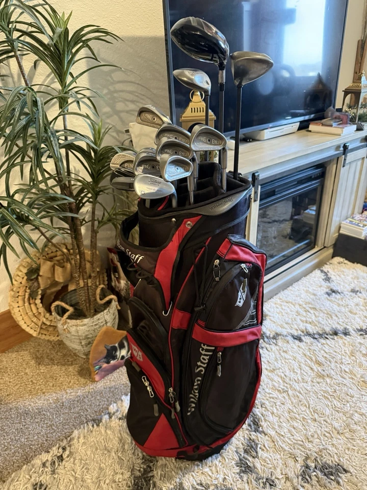 Juego completo de 14 piezas de palos de golf para diestros y bolsa de golf Wilson Pro Staff Foto 2 de 4