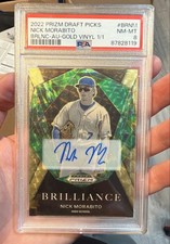 2022 Panini Prizm Draft Picks - Nick Morabito AUTO Gold Vinyl Superfractor 1/1