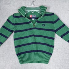 Chaps ,Knit ,Half Zip, Pullover, Rugby, Striped Sweater, Toddlers Boys 4T
