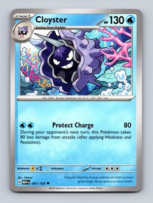 TCG Pokemon Karte Cloyster MEW 091/165 Eng Nelnal 151