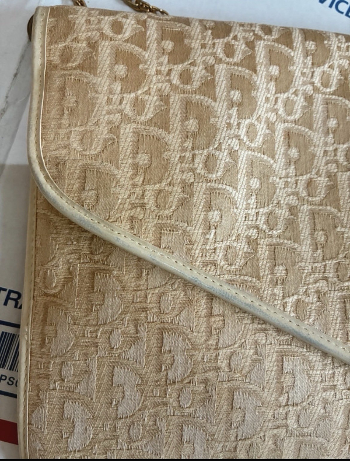 Vinted Dior Envelope Clutch Bag Beige/gold image 6