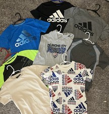 adidas Boy Lot of 8 Graphic Print dri fit and Tees  OKC Thunder Sz S 7/8 