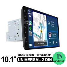 JOYING Double Din Radio 10.1 Inch Android 13 Head Unit Support Bluetooth GPS FM
