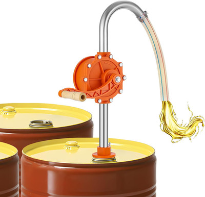 55 Gallon Manual Drum Pump, 304 Stainless Steel & Composite Core Barrel Pump for