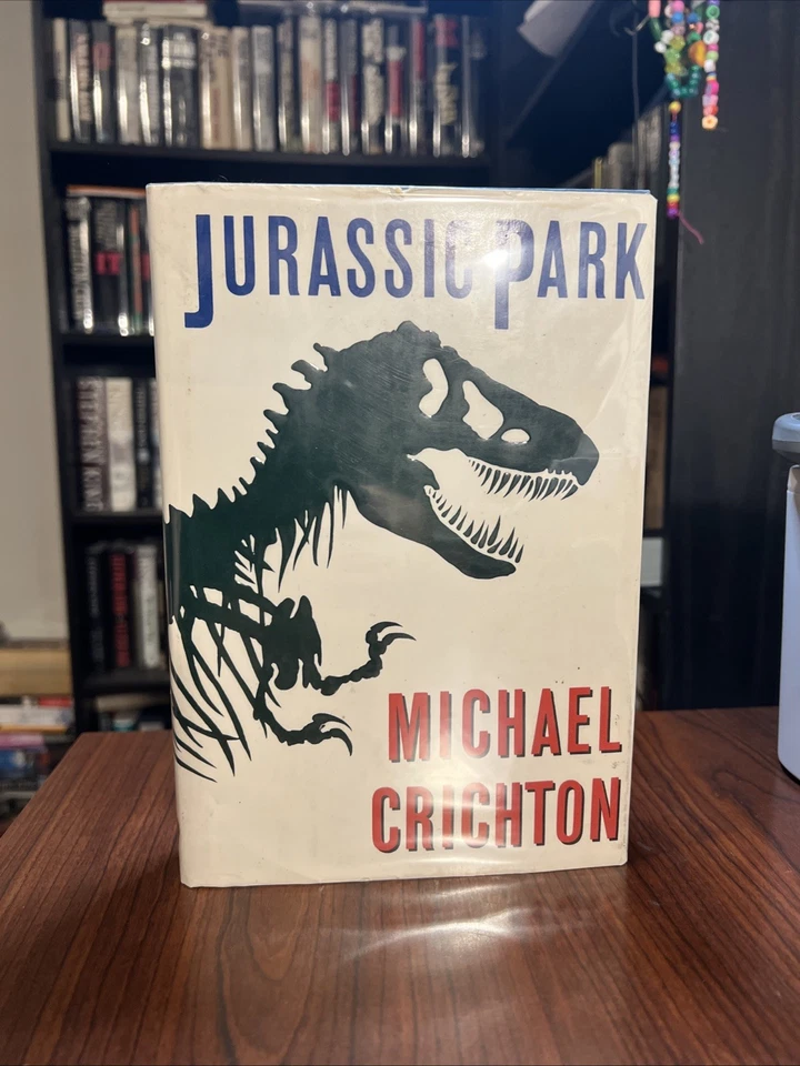 Jurassic Park by Michael Crichton 1990 HC/DJ First Trade Edition Later Print Foto 2 de 4