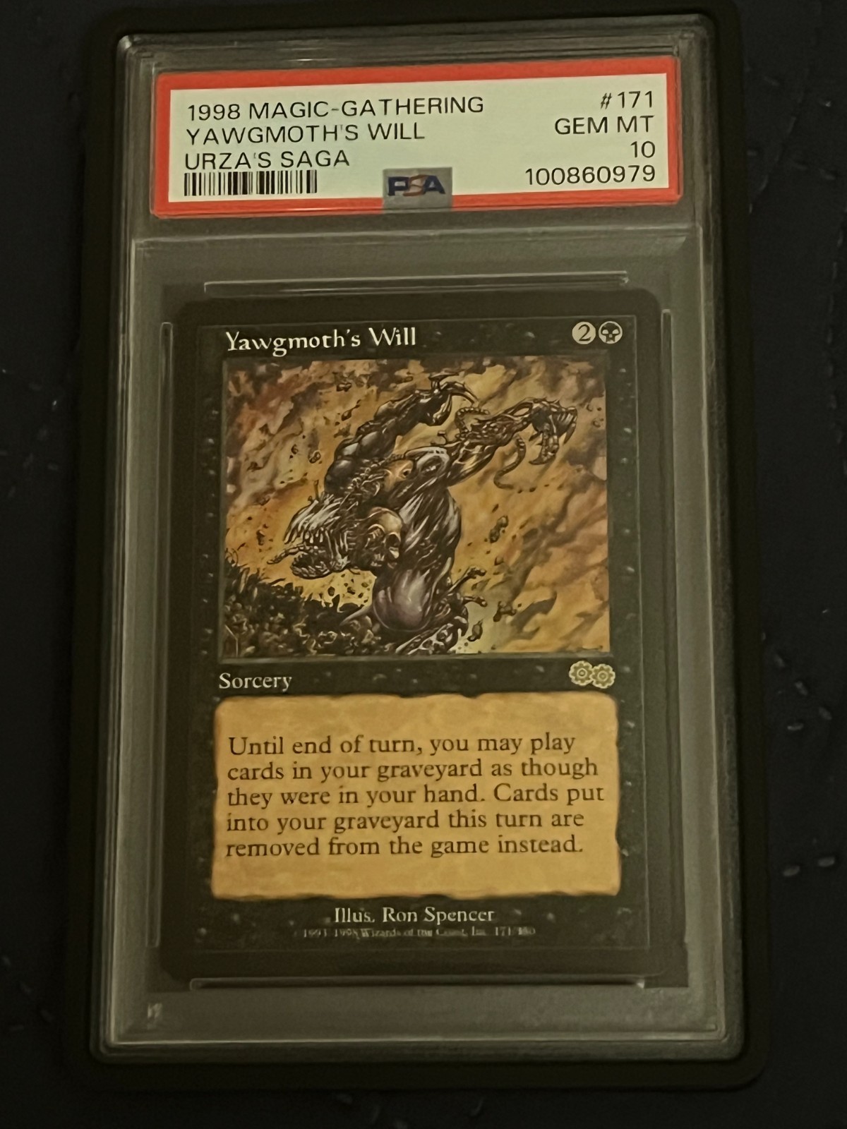 Yawgmoth’s Will PSA 10 Gem Mint – Urza’s Saga – MTG Reserved List – High-End