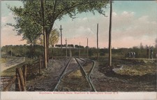 Woodlawn Westfield MA Springfield Street RR Railroad Trolley 1900s Postcard