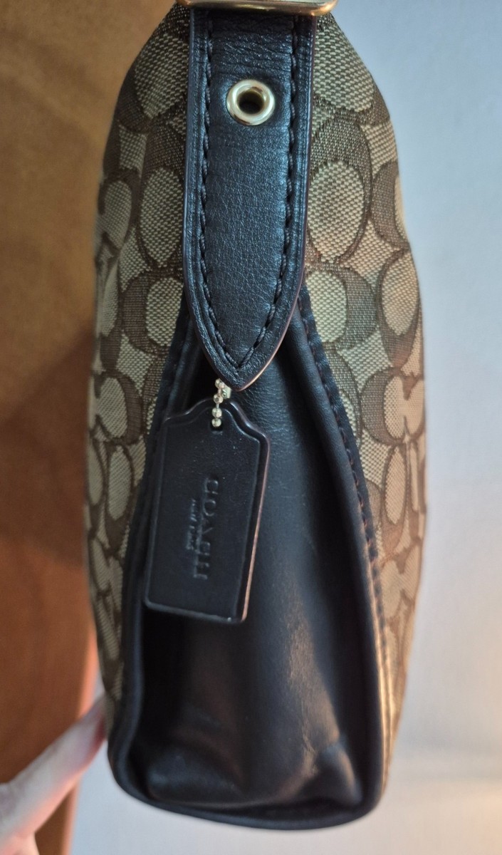 COACH #25697 Small Dufflette in Signature Jacquard w Leather