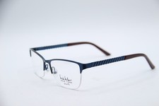 NEW NICOLE MILLER NEW YORK FITZROY C03 NAVY BURGDY AUTHENTIC EYEGLASSES 55-17  
