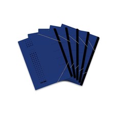 ELBA Chic Folder for A4 Cardboard 7 Compartments Dark Blue Pack of 5 darkblue Ch