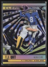 T.J. Watt 2018 Panini Illusions Clear Shots Blue /149 #CS-TW Steelers
