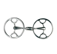 Stainless Steel 3-Ring Gag Bit – Continental Training Bit – Double Jointed
