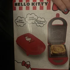 Hello Kitty Two Grilled Cheese Sandwich Maker Red Press 2022 by Uncanny Brands