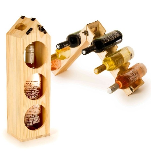 Porte-bouteille et range-bouteilles bois modulaire pour cave et salon