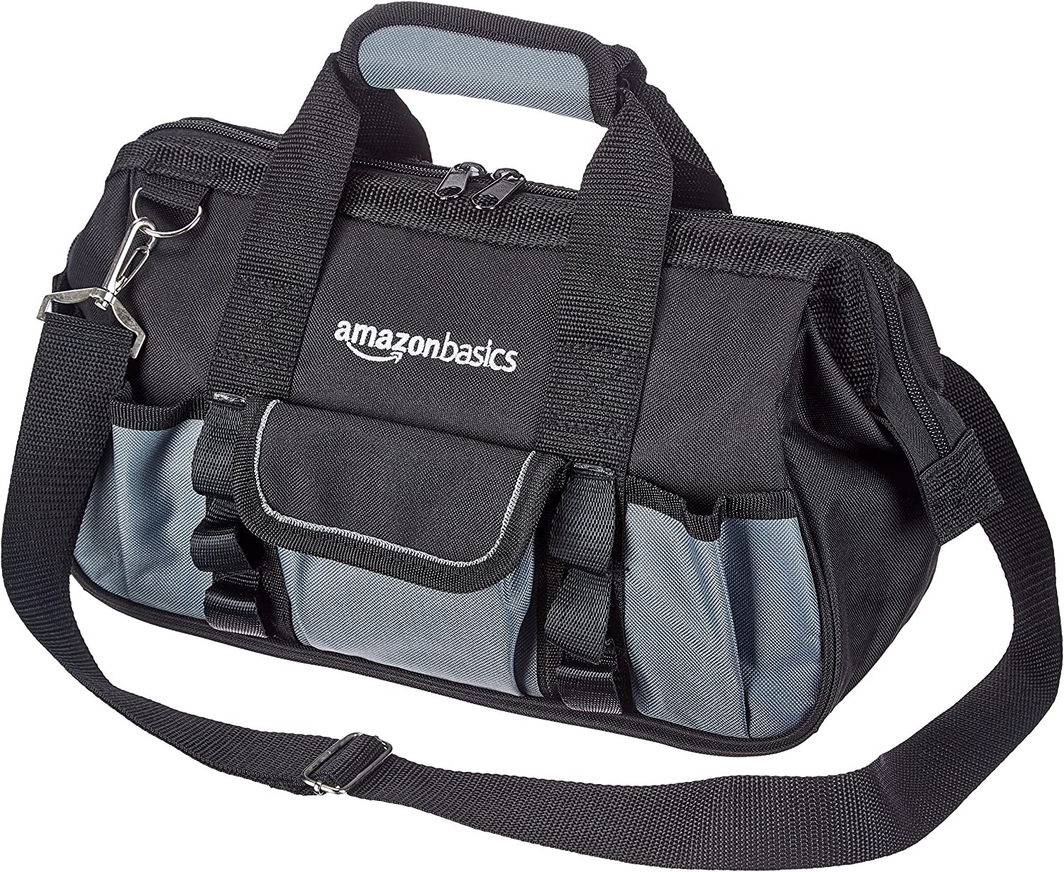 Durable Wear-Resistant Base, Tool Small Standard Bag with Strap, 12 Inch, Bla...
