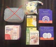 Breastfeeding Bundle Lot Nursing Breast Pads Ice Packs Lansinoh Frida Mom Haakaa