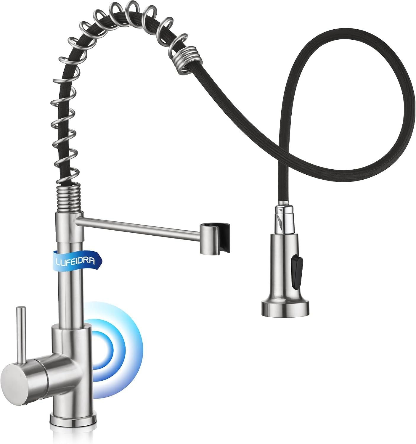 Touchless Kitchen Faucet W/ Pull Down Sprayer-Brushed Nickel Kitchen Faucet W/