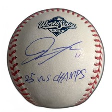 Roki Sasaki 2025 World Series Champions Signed Baseball w/ Inscription MLB