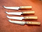 Set Of 4 Straight Stainless Steel Blades Multi Use Fruits And Cheese Knives• — photo 3