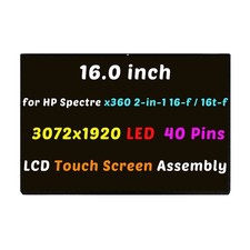 16 for HP Spectre x360 2-in-1 16-f2013dx 3K LCD Touch Screen Digitizer Assembly