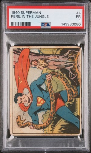 1940 Gum Inc Superman #4 Peril In The Jungle