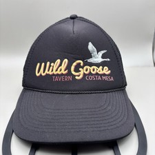 Wild Goose Tavern Costa Mesa CA Snapback Trucker Cord Hat Black Rare