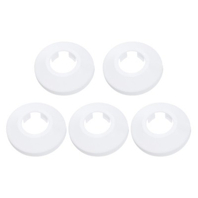 5PCS Flange Pipe Cover Decor for 1in/26.5mm Pipe Cover Decor, White