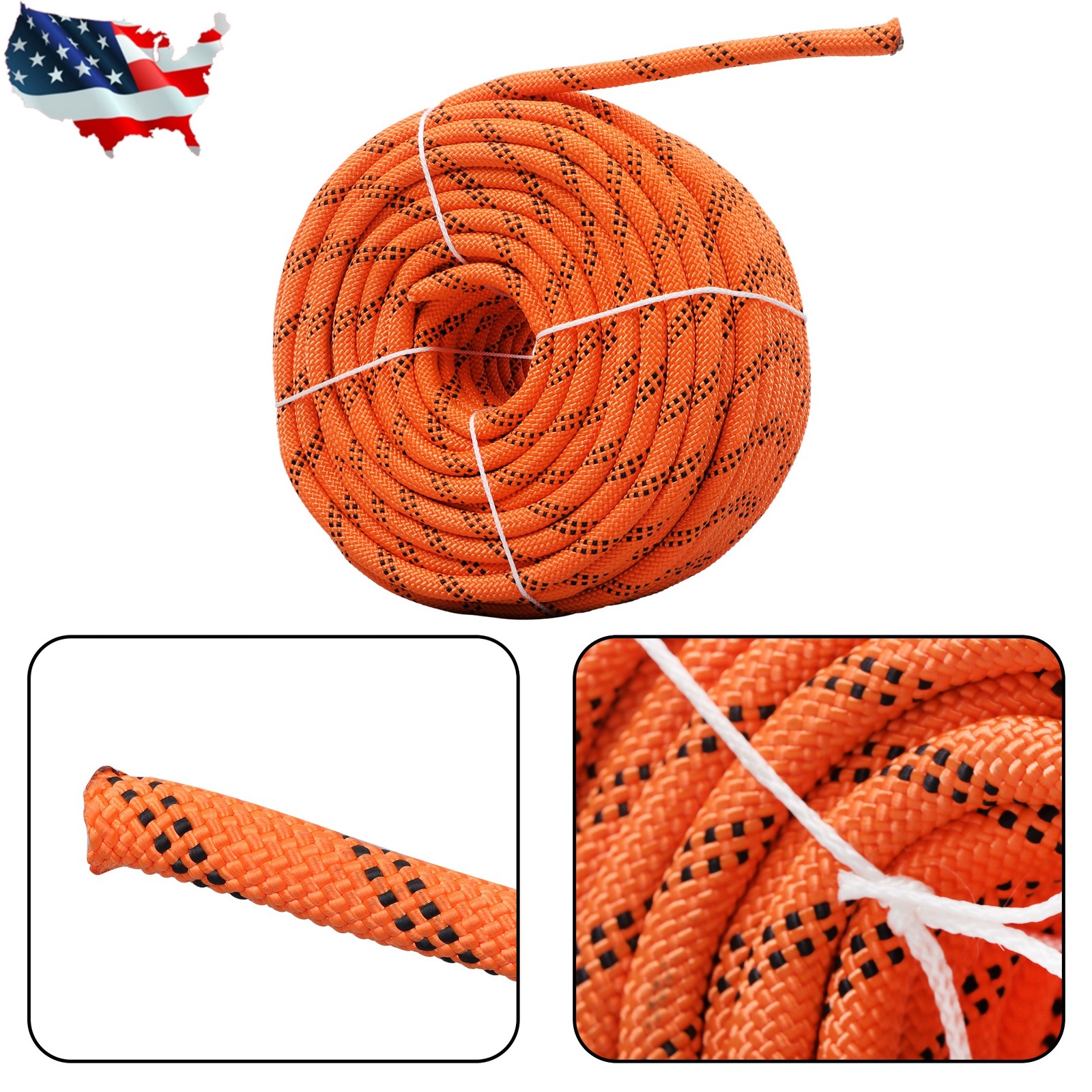 3/8" × 120ft, 48 Strands, 3430 LBS Breaking Strength Outdoor Rope for Hunting