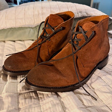 Frye Men's Brown Suede Chukka Ankle Boots Lace-Up Rubber Sole US 12