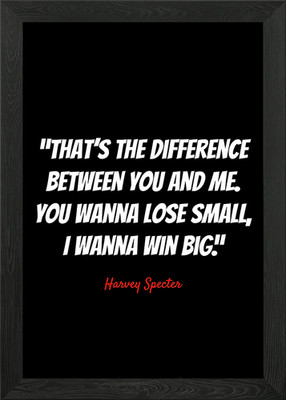 Harvey Specter Zitate gerahmtes Wandbild Poster Leinwanddruck Bild