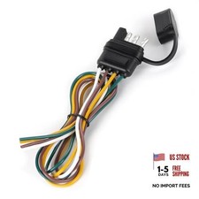 25 Inch 4-Way Flat Trailer Connector 16AWG, Water Dust Proof 4 Prong Wiring