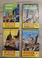 lot de 4 livres de BOB MORANE MARABOUT pocket n° 70.166.54.82  HENRI VERNES