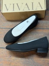 VIVAIA Barbara Flats Black Knit Size 37.5 US 7Low Heel NIB
