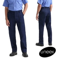 UNEEK Mens Work Trouser Professional Workwear Pants Black Navy 28-52 UC901