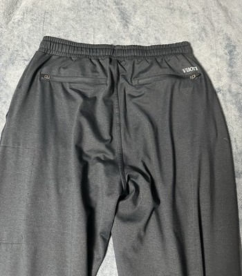 Vuori Men's Black Jogger Pants M Polyester/Elastane Drawstring Zip Pocket