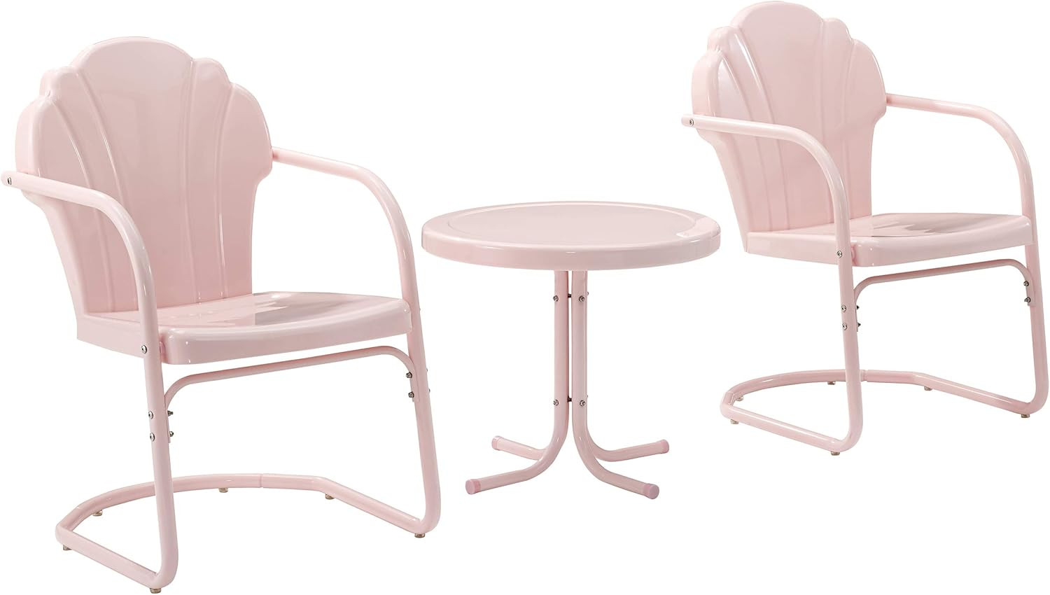 And Side Table Set, Retro Metal Patio Conversation S
