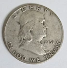 1951 D Benjamin Franklin Half Dollar Coin