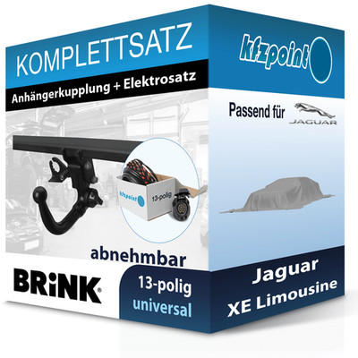 Für Jaguar XE Limousine 21- BRINK Anhängerkupplung abnehmbar + 13polig E-Satz
