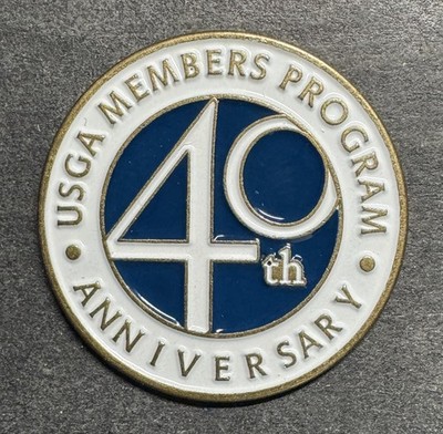 Rare 40th Anniversary USGA Members Program 1'' Coin Style Golf Marker Medal New