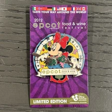 Disney Pin EPCOT Food Wine Festival 2012 Minnie Mouse Vacation Club DVC LE 1000