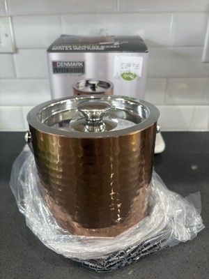 Denmark Artisanal Hammered Copper Stainless Steel Ice Bucket New In Box
