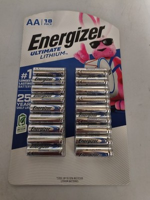 Energizer Ultimate Lithium AA 18 Batteries EXP: 12-2050 SEALED brand new