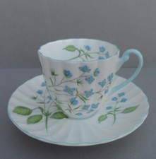 A Shelley "American Brooklime" 14060 Ludlow shape demitasse cup & saucer. C.1960