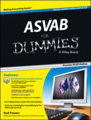 ASVAB For Dummies, Premier Plus (with Free Online Practice Tests) - ACCEPTABLE
