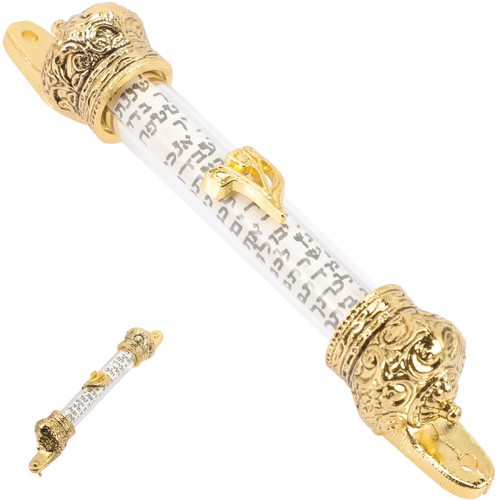 Metall Mezuzah mit Schriftrolle religiöse Tür jüdische Mizwa Segensgeschenk-RF - Bild 10 von 12