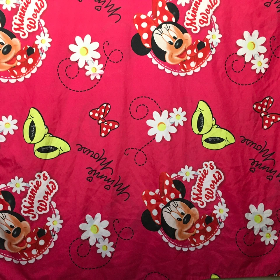 Sábana bajera plana doble Disney Minnie’s World rosa intenso lunares tela Foto 2 de 4