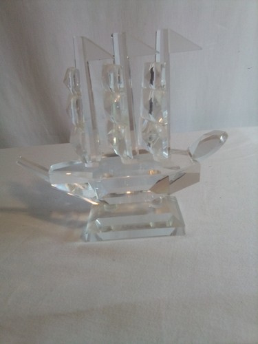 Glass Ship Paper Weight Beautiful Condition - Picture 6 of 10